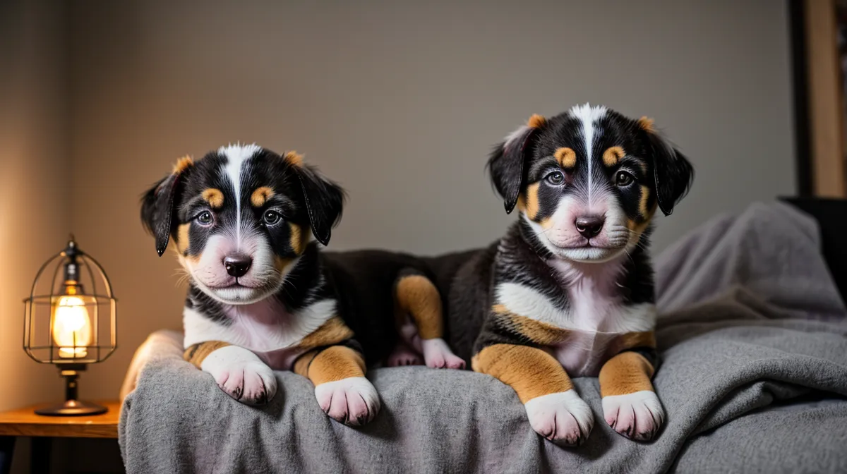 Welpe wird an die Hundebox gewöhnt: Tierschutzwelpe entspannt für ruhigen Schlaf ohne nächtliche Unfälle